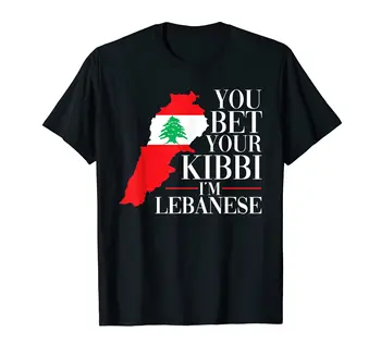 100% Хлопок, футболка You Bet Your Kibbi I'm Lebanese, Мужские женские футболки унисекс, Размер S-6XL