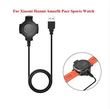 100шт 5V / 300mA 1 м Черный USB-кабель для зарядки, зарядное устройство для Xiaomi Huami Amazfit pace Smart Watch, умные аксессуары