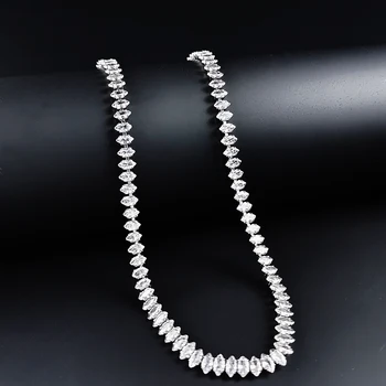 2023 Новое роскошное ожерелье Marquise серебристого цвета на шею для женщин Дешевые товары с бесплатной доставкой X8173
