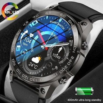 2023 Новый IP68 Плавательный Водонепроницаемый Мужской Смарт-часы Экран Всегда Показывает Время 400 мАч Большая Батарея NFC Bluetooth Вызов Smartwatch Man