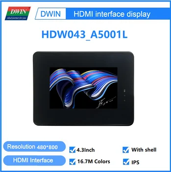 4,3-дюймовый 480 * 800 LCD IPS TFT HDMI, промышленный емкостный сенсорный экран, подходящий для Windows Raspberry Android Linux с оболочкой
