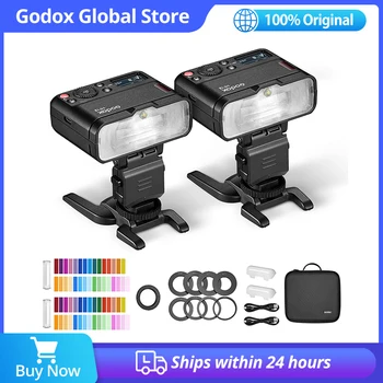 Godox MF12 MF12-K2 Macro Flash 2 комплекта подсветки Mini Speedlite встроенная TTL-вспышка Godox X System + цветной фильтр для макросъемки