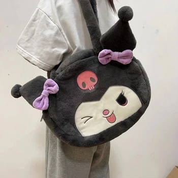Hello kitty Плюшевая женская сумка Kuromi Y2K Tote, сумка-мессенджер, защитная сумка, прекрасная сумка jade cassia dog ins, Сумочка
