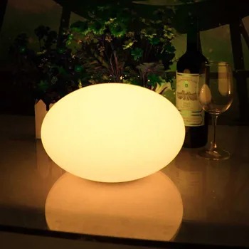 IP67 RGBW LED Садовый Светильник с Овальным шаром, Плавающий Декор Для Бассейна, 16 Ламп, Меняющих Цвет, Перезаряжаемые и с Дистанционным Управлением