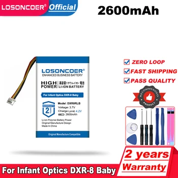 LOSONCOER 2600mAh DXR8RLB Аккумулятор Для Детской Оптики DXR-8 Video Baby Monitor Sp 803048 DXR8 Литий-Полимерный
