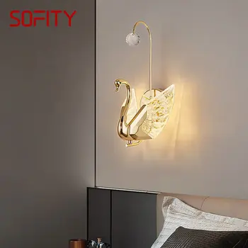 SAMAN Modern Swan LED Интерьерный Настенный Светильник Vintage Creative Sconce Light для Домашнего Декора спальни
