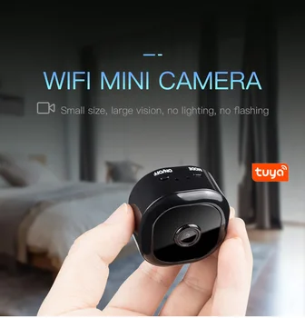 Tuya smart 120 Градусов Широкоугольная Беспроводная WiFi Веб-Камера HD 1080P Мини-Камера Веб-камера Домашней Безопасности DVR Ночного Видения Smart Camera