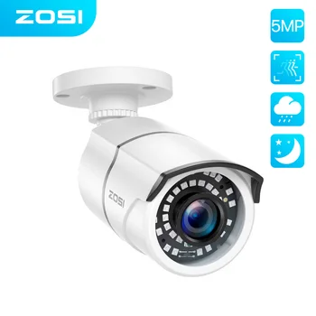 ZOSI H.265 5MP Ultra HD POE IP Bullet CCTV IP-камера для видеонаблюдения POE NVR-система Водонепроницаемая Наружная система ночного видения
