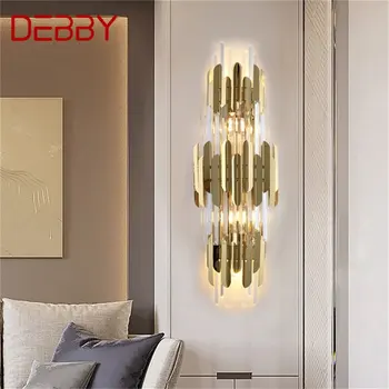 · Настенный светильник DEBBY Crystal, современные светодиодные бра для помещений, декоративные светильники для домашней спальни