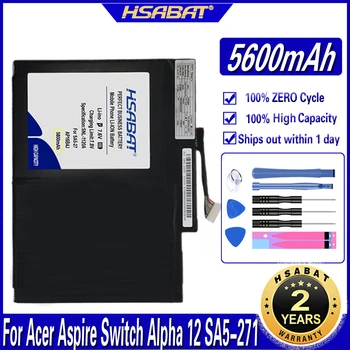 Аккумулятор для ноутбука HSABAT AP16B4J емкостью 5600 мАч для Acer Aspire Switch Alpha 12 батарей SA5-271