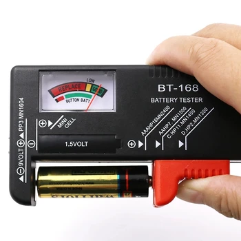 Батарейки AA/AAA/ C/ D/9V/ 1.5V Универсальная Кнопочная Ячейка Емкость Аккумулятора С Кодированием Измеритель Напряжения Тестер Проверки Мощности BT168
