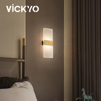 Внутренний настенный светильник VICKYO Современный Акриловый светодиодный настенный светильник для спальни Прикроватная лампа Гостиная Коридор Диван Настенный Декоративный светильник