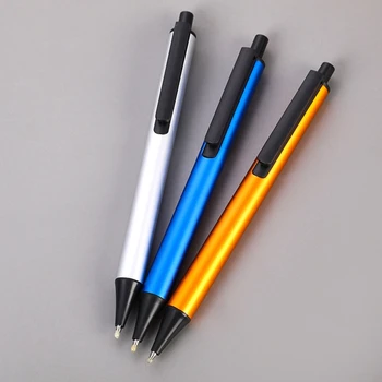 Выдвижная шариковая ручка Металлическая ручка для подписи наконечник 1,0 мм для школьного офиса