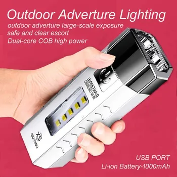 Высококачественный перезаряжаемый USB 18650 Мощный светодиодный фонарик Тактический фонарь для кемпинга на открытом воздухе Светодиодный фонарик бесплатная доставка 1шт
