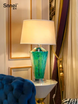 Декоративные украшения настольной лампы, прикроватной лампы для спальни, настольной лампы из витражного стекла