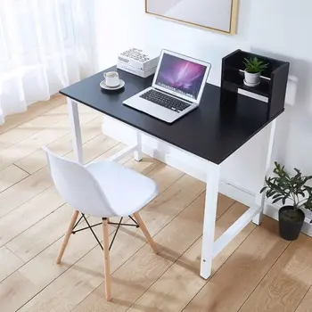Деревянный домашний компьютерный стол для ПК Стол для ноутбука Рабочая станция для учебы Офис для дома с подставкой для полки