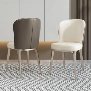 Дизайнерские обеденные стулья с опорой для спинки Роскошное Современное Металлическое Белое Итальянское кресло для отдыха Nordic Sillas Furniture