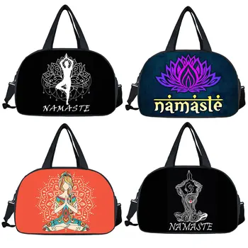 Дорожная сумка Yoga Namaste Mandala Lotus, женская спортивная сумка, уличные многофункциональные дорожные сумки для дам, сумка для спортзала, держатель для обуви