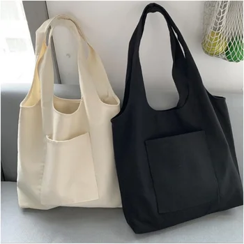 Женская сумка для покупок, женская многоразовая Эко-складная сумка для супермаркета, Уличный стиль, Студенческие эстетичные холщовые сумки для хранения
