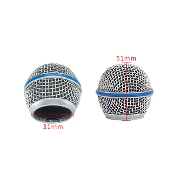 Замена синей стальной сетки Головка микрофонной решетки Сменная головка микрофонной решетки Аксессуары для DIY для Beta58A