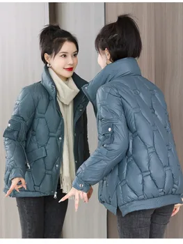 Зимняя пуховая куртка женская 2022, новая зимняя модная пуховая теплая и удобная куртка с воротником-стойкой, утолщенная куртка 2725BU