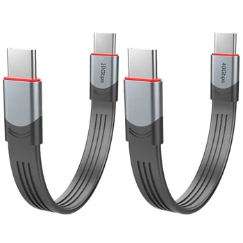 Короткий кабель USB C 60 Вт кабель для быстрой зарядки PD USB 3.1 Type C 40 Гбит/с Короткий USB C прямая поставка