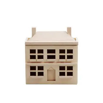 Кукольный домик 1: 12, вилла, неокрашенный дом ручной работы для украшения кукольного домика