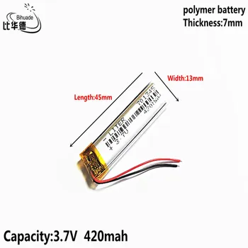 Литровая энергетическая батарея 3,7 В 420 мАч 701345 Литий-полимерная LiPo Аккумуляторная батарея для Mp3-плеера, наушников, DVD-камеры Bluetooth