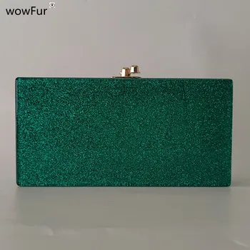 Маленькая симпатичная мини-сумка-мессенджер с зеленым блеском, роскошная акриловая вечерняя сумочка с клапаном, свадебные сумочки, женская шикарная сумочка-клатч для выпускного вечера.