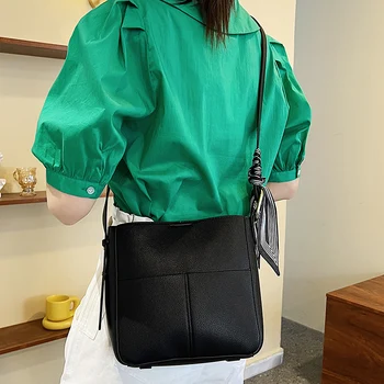 Модная Женская маленькая сумка-ведро из искусственной кожи, высококачественные женские дорожные сумки через плечо, повседневные сумки, сумки-мессенджеры, Новинка