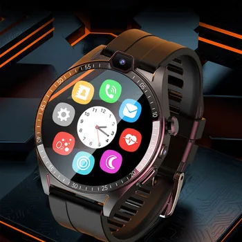 Модные мужские роскошные 4g смарт-часы 1,43 дюйма 400 * 400 Android 9,1 64 ГБ с сенсорным экраном full circle, gps sim-картой smartwatch