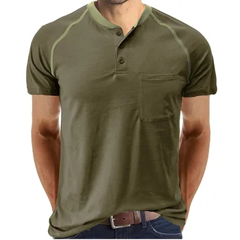 Мужская повседневная футболка однотонного цвета с круглым вырезом, летняя уличная одежда с коротким рукавом, модная мужская чистая футболка