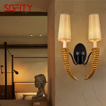 Настенный светильник DEBBY Modern Antlers, Креативная лампа, Бра, Светодиодная лампа для дома, гостиной, спальни, прикроватной тумбочки, декора крыльца