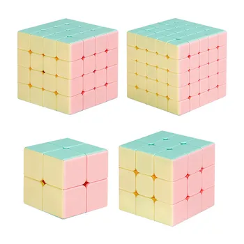 Новый Цветной Волшебный Куб Shengshou legend Macaron Magic Cube без наклеек 5x5x5 /4x4x4 / 3x3x3 /2x2x2 Класс Кубирования Macaron Speed Cube