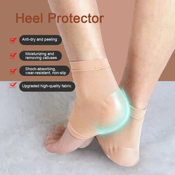 Носок для защиты пятки при подошвенном фасциите Носки от шпор на ногах Силиконовый рукав Защита пятки для сухих потрескавшихся ног Облегчение боли в ногах