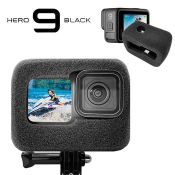 Оптовая продажа, лобовое стекло, губчатая пена для шумоподавления от ветра, чехол для GoPro HERO 10 9, чехол для экшн-камеры Gopro Hero10 9