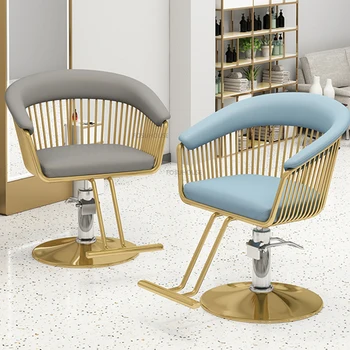 Парикмахерские кресла Nordic из искусственной кожи для мебели салона красоты Кресло для парикмахерской с подъемным подлокотником Высококлассные парикмахерские кресла для парикмахерской