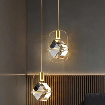 Подвесной светильник Nordic Led с кристаллами, роскошный декор для столовой, гостиной, кухни, подвесной светильник для спальни, прикроватный подвесной светильник Lustre