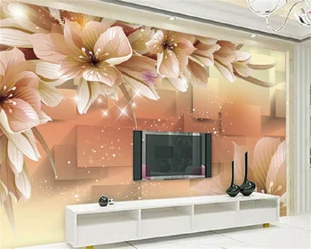 Пользовательские обои 3D трехмерная мода фантазийные цветы высокого класса гостиная ТВ фон стены украшения дома фрески