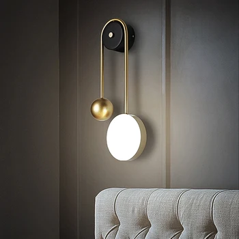 Прикроватный светодиодный настенный светильник в скандинавском стиле для спальни, современный простой золотистый кованый светильник с 3 лампами с регулируемой яркостью, настенный светильник для гостиной, лестницы, прохода