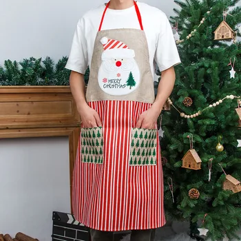 Рождественские украшения Халат Санта-Клауса, фартуки шеф-повара с мультяшными героями для взрослых, для приготовления пищи, Персонализированные фартуки для мужчин, готовящих на гриле