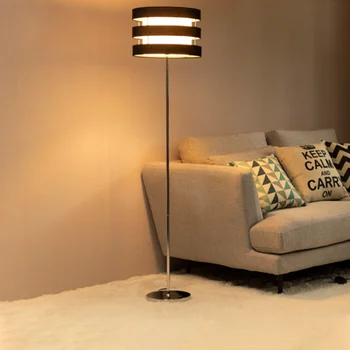 Светодиодный Современный минималистичный торшер с тканевым абажуром для кабинета, спальни, Прикроватной тумбочки, Гостиной, домашнего декора, внутреннего освещения, Стоячего
