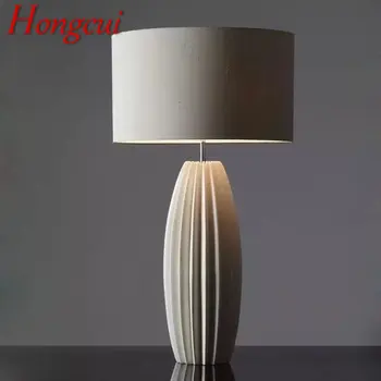 Современная керамическая настольная лампа Hongcui с затемнением LED Creative Nordic Bouffancy Настольный светильник Декор для дома Гостиной Спальни