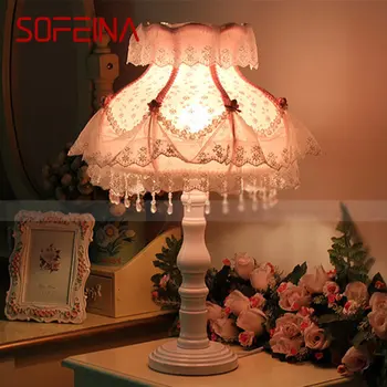 Современная настольная лампа SOFEINA с затемнением, креативный светодиодный светильник для стола, теплое и романтическое украшение, Прикроватная тумбочка для спальни для девочек