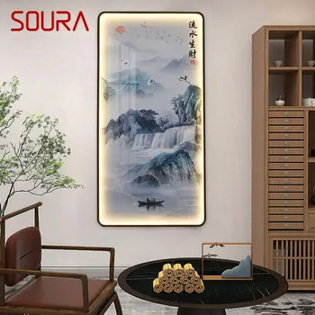 Современный настенный светильник SOURA с изображением креативного пейзажа, настенный светильник-бра для дома, гостиной, кабинета, коридора, декора