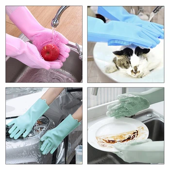 Средство для мытья посуды пищевого качества, волшебная резина для домашнего скруббера, перчатки для чистки кухонных инструментов, рабочая стирка