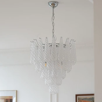 Стеклянная люстра с французским водопадом в стиле ретро, роскошная люстра для спальни, гостиной, столовой