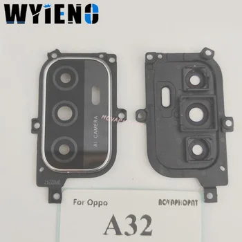 Стеклянный объектив задней камеры Wyieno + держатель крышки рамки объектива камеры для Oppo A32 PDVM00