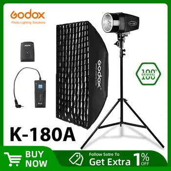 Стробоскопическая вспышка для фотостудии Godox K-180A 180Ws + Софтбокс на поясе 50x70 см + Осветительная подставка 180 см + Комплект триггерной вспышки RT-16