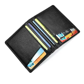 Супертонкий мягкий кошелек из 100% натуральной кожи, мини-кошелек для кредитных карт, держатели для карт, мужской кошелек, Тонкий Маленький